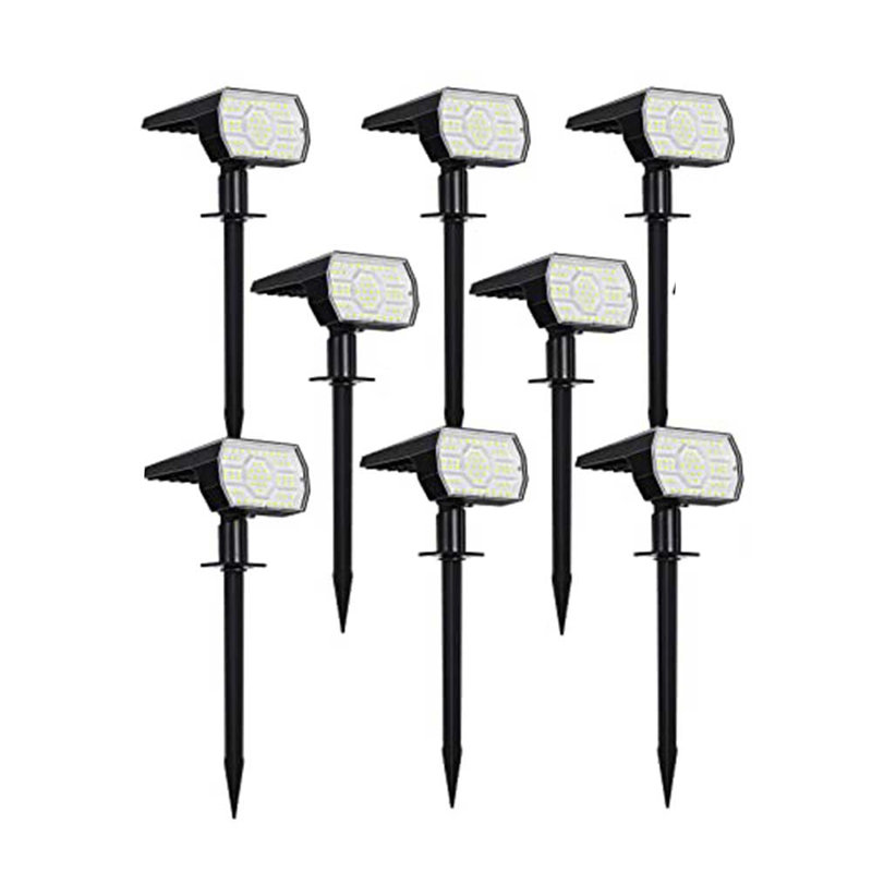 Projecteurs solaires d'extérieur, projecteurs solaires DEL pour jardin, à piquer au sol