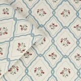 Laura Ashley Pinford Trellis Pale Seaspray Blue Removable Wallpaper