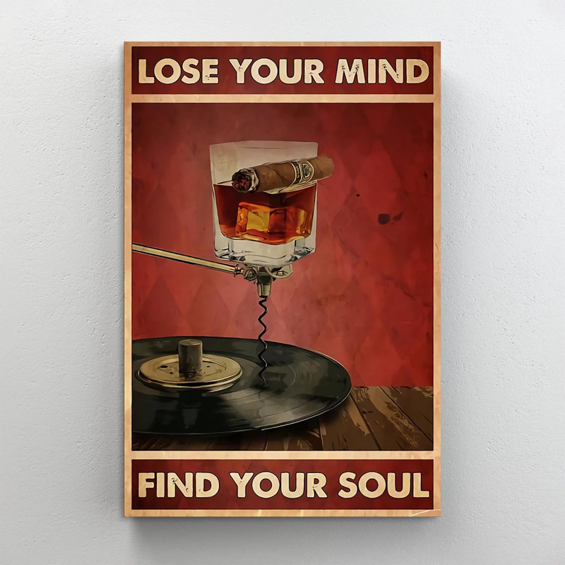 «Lose Your Mind Find Your Soul», impression sur toile tendue, H 36 po x l 24 po x P 1,25 po