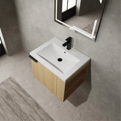 Meuble-lavabo robuste avec rangement spacieux et portes à fermeture douce pour une salle de bain élégante et fonctionnelle