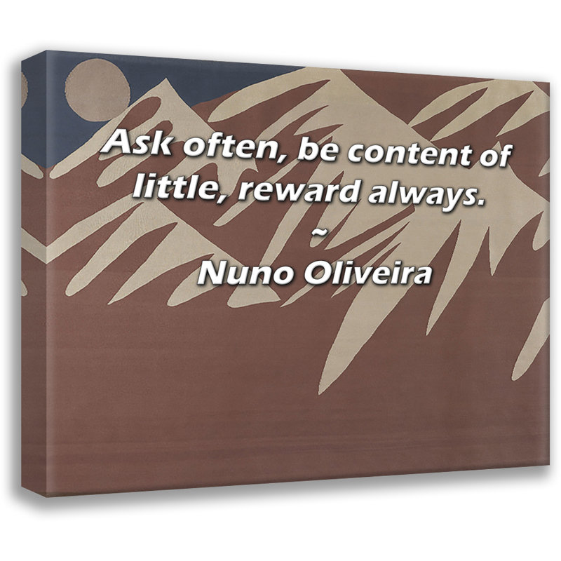 «Artsy Quote» par Nuno Oliveira, toile tendue avec châssis, H 17 po x l 24 po