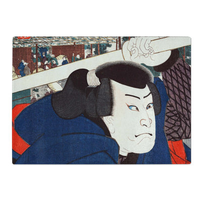 Tempered Glass Mukojima Miyamoto Musashi by Utagawa Kuniyoshi Chopping Board