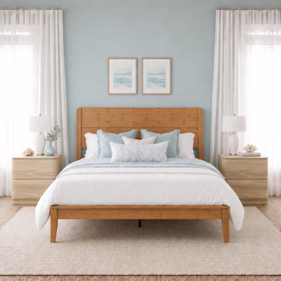 Japanese Joinery Solid Bamboo Platform Bed
