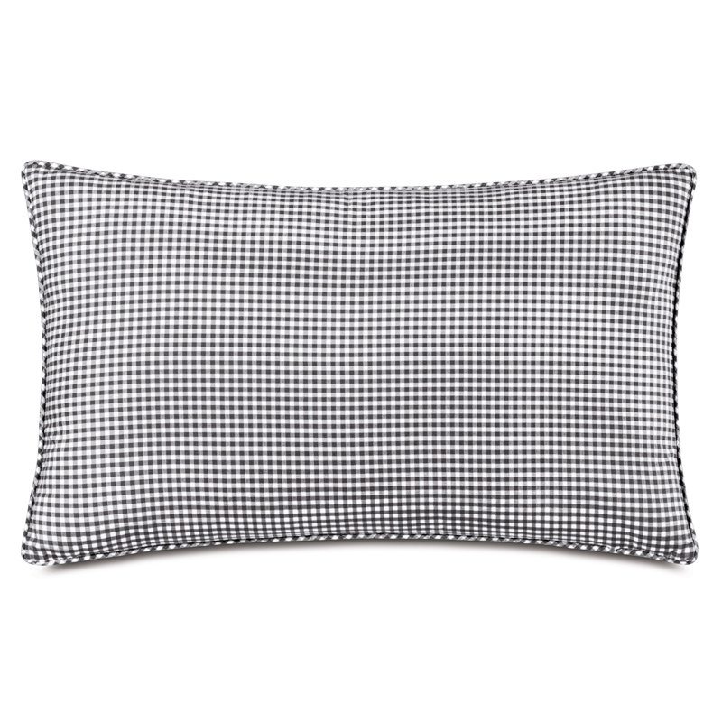 Malaya Lumbar Pillow Cover & Insert, Black