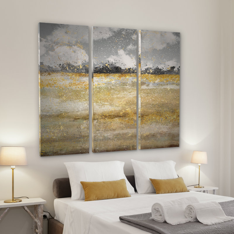 « pâturage scintille i », image multi-pièces sur toile tendue, H 40 po x l 60 po x P 1,5 po