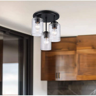 Plafonnier encastré en verre 3 lumières Mod Pod