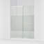 Elate Tall Sliding Shower Door, 75-1/2-In H X 62-1/4 - 65-5/8-In W With Heavy 5/16-In Thick Crystal Clear Glass With Privacy Band-183126226