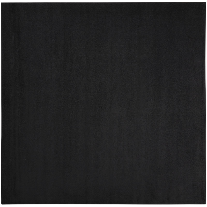 Tapis noir moderne Yolonda, Carré 9 pi
