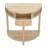 Cantina 31"W Half Round Solid Wood Console Table,Authentic Rattan Half Moon Accent Table-273466699