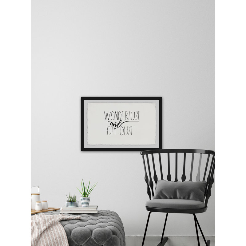 Wanderlust and City Dust 1 Piece Single Picture Frame Wall Art, 91cm H x 61cm W x 4cm D