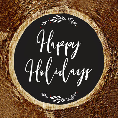 Happy Holidays 3 - Wrapped Canvas Print