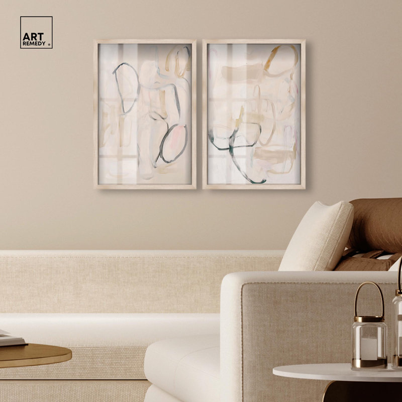 Neutral Serenity Gold Art , Crème, crème, H 25 po x l 17 po