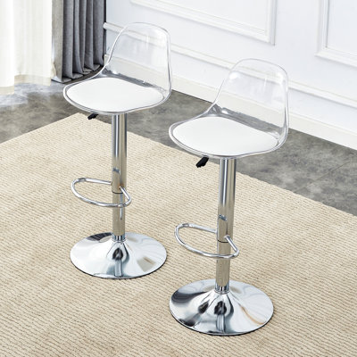 Chaises et tabourets de bar modernes et minimalistes. Peut pivoter à 360 ° et ajuster le levage. Dossier et sièges pour animaux de compagnie. Ensemble de 2. Convient aux bars, aux restaurants et aux caissiers de la réception. W1151P172644