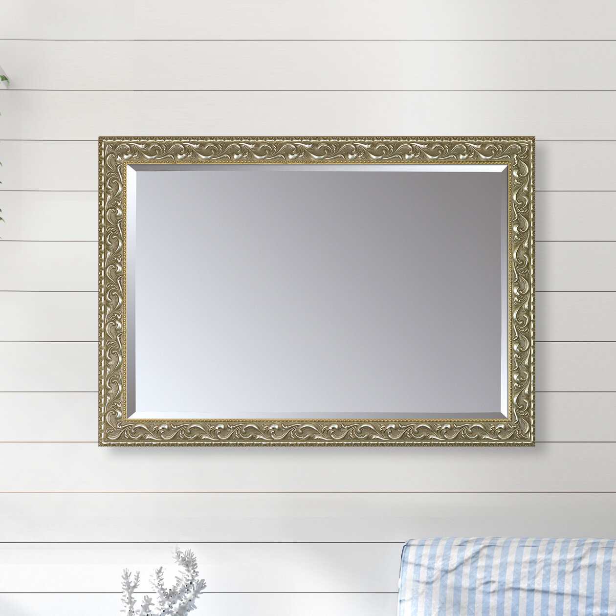 Head West Arch Silver Ornate Accent Wall Mirror