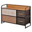 2 commodes, 5 coffres de rangement pour la chambre à coucher avec plateau en bois