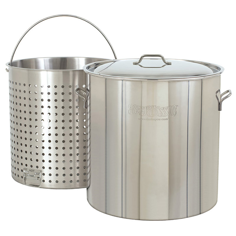 Bayou Classic Bayou Stainless Steel Stock Pot, 142-qt.