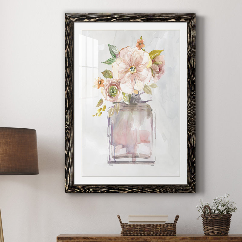 Mini Bouquet I - Peinture encadrée, H 37,5 po x l 27,5 po x P 1,5 po, Toile avec cadre noir