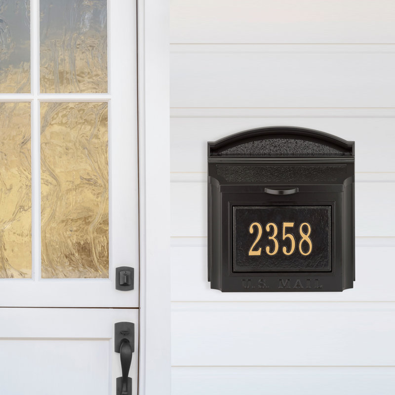 Locking Wall Mounted Mailbox, Black, Yes