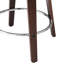 Tabouret de comptoir pivotant rembourré avec structure en bois manufacturé Deshunda-2001573786