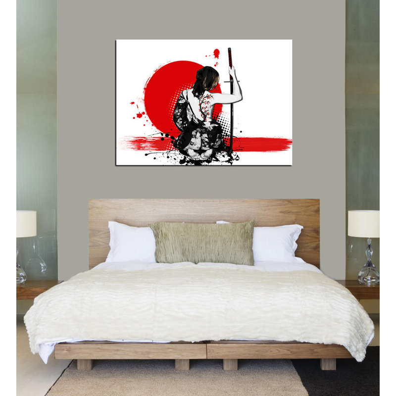 Cortesi Home «Trash Polka- Femelle Samurai» par Nicklas Gustafsson, art mural sur toile, H 12 po x l 18 po