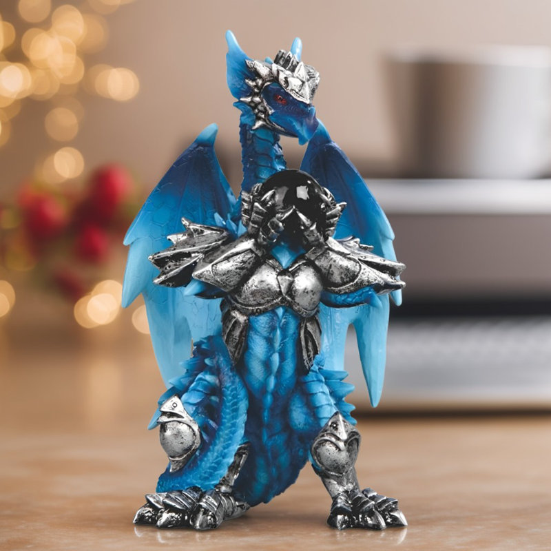 7.5"H Dragon in Armor Figurine