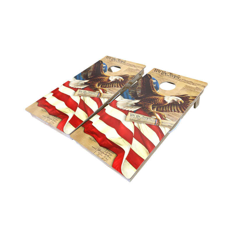 Ensemble de cornhole 10 pièces déclaration d'independance et aigle