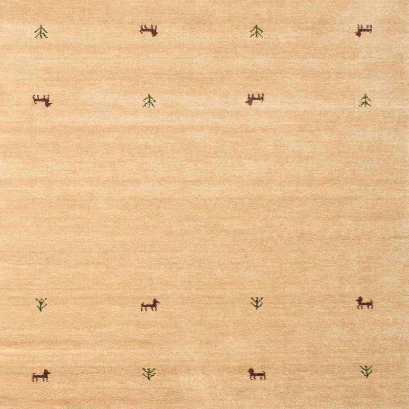 Tapis beige Careen, Carré 6 pi