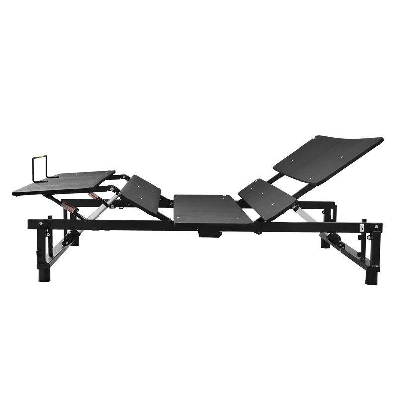 Adjustable Bed Frame with Wireless Remote, Fabric Cover, Quiet Motor, Head and Foot Incline, King