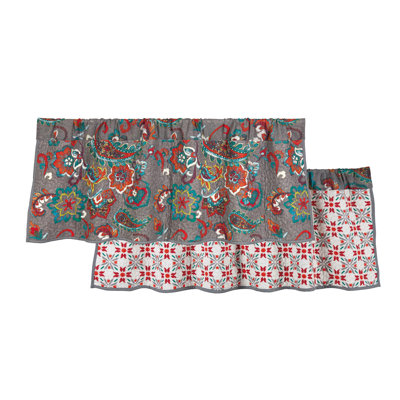Passe-tringle pour cantonnière réversible Abbie Paisley Western Chic