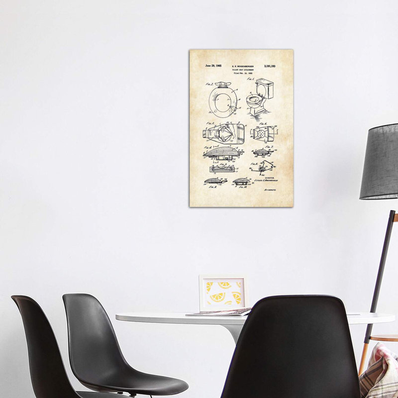 Toilet Seat - Wrapped Canvas Print, 101.6 cm H x 66.04 cm W x 3.175 cm D