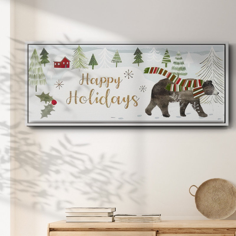 Woodland Christmas Collection - Toile avec cadre en D, H 8 po x l 20 po