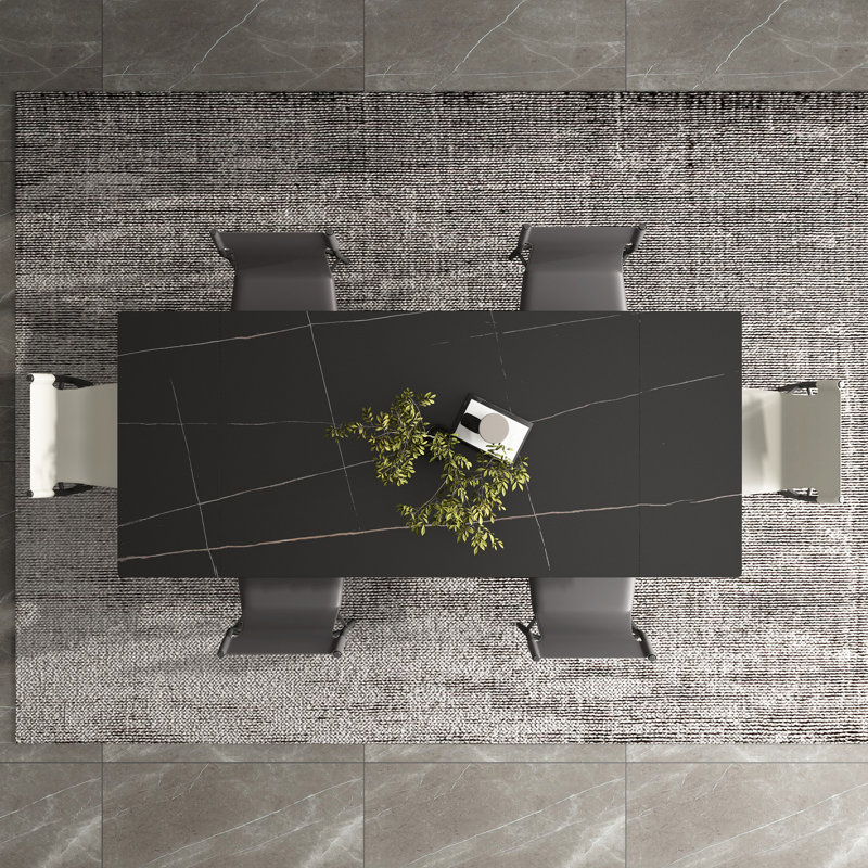 Goras rectangulaire L 94,4 po x l 35,4 po, Noir