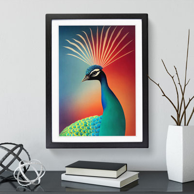 Bold Peacock Art No.3 - Wall Art