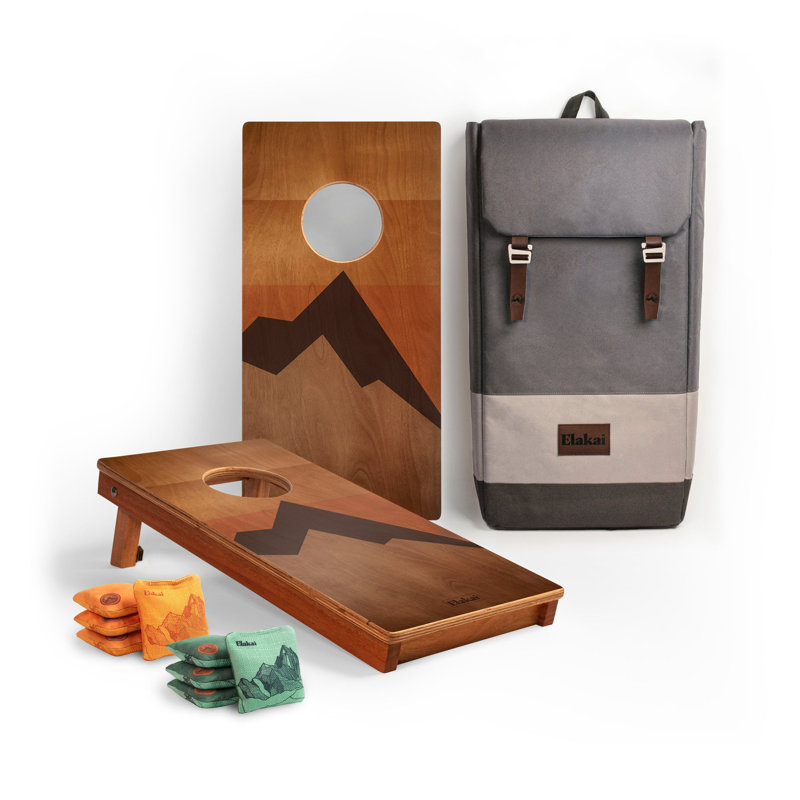 Ensemble de planches cornhole rétro 1 pi x 2 pi Elakai