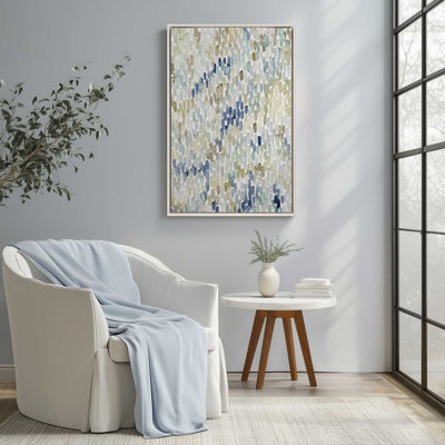 «Fluid Abstracts in Earthy Blues I», reproduction sur toile