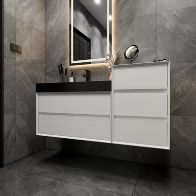 Ensemble de meuble-lavabo simple mural 54 po Golitz