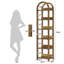 Storage Rack,6-Tier Bookshelf,Slim Arched Bookcase