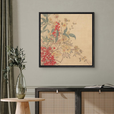 Chinese-Style Plants " Vintage Eastern Flora Traditional Asian Botanical Wilderness Illustrations Rustic French Country "