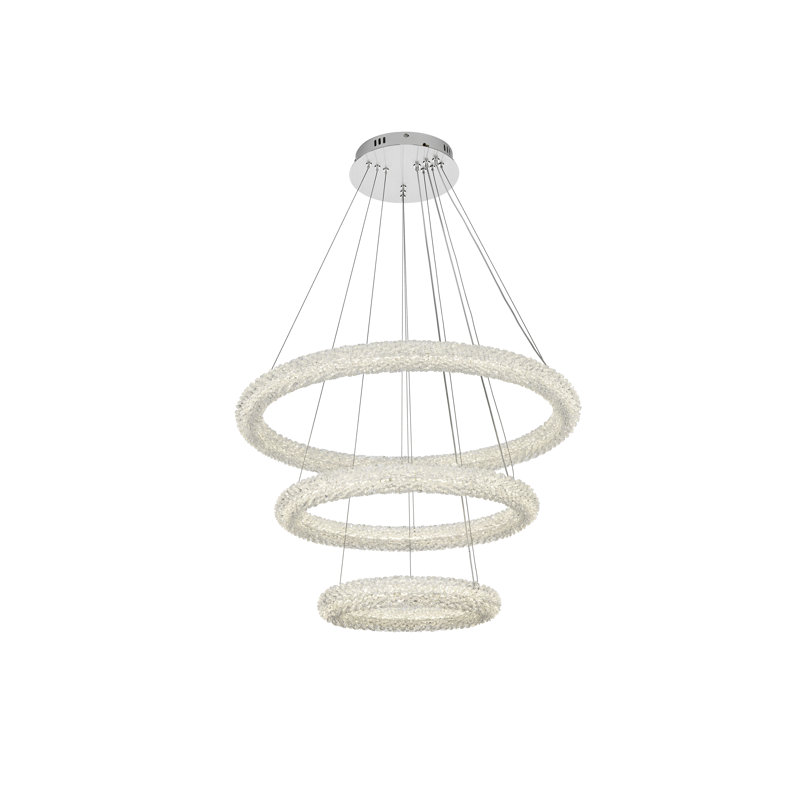 Lustre gradué à 3 lumières DEL Brindalla, Chrome