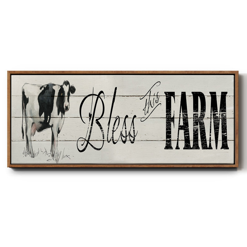 «Bless this Farm», toile encadrée, H 20 po x l 50 po