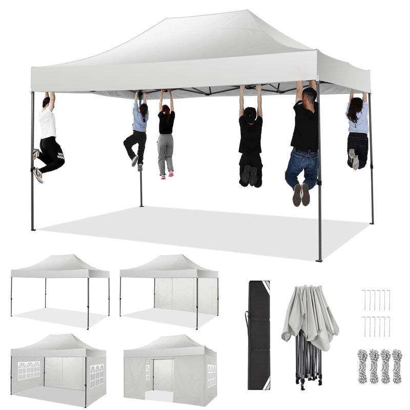 3x3m Steel Canopy, White