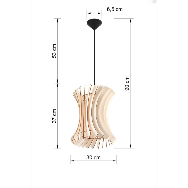 1 - Light Black Geometric Pendant