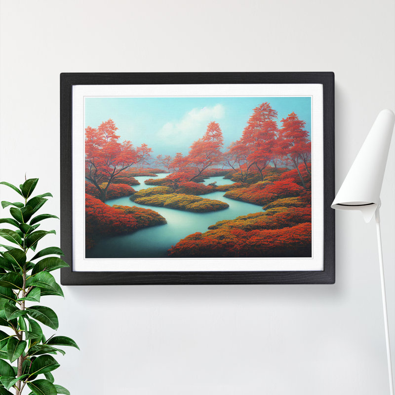 Ethereal Forest - Framed Print, Black, 25cm H x 34cm W x 2cm D