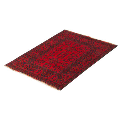 One-of-a-Kind 3'5" X 5'2" New Age Wool Area Rug in Red