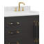 Meuble-lavabo noir 72 po avec lavabo encastré rectangulaire Verona-312077079