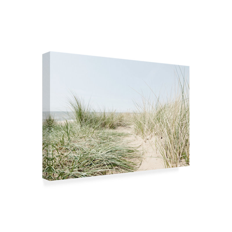 Paysage, dunes, chemin vers la mer, H 22 po x l 32 po x P 2 po