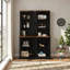 Élégante armoire autoportante deux pièces avec rangement ouvert et conception anti-basculement pour le salon-1629756221