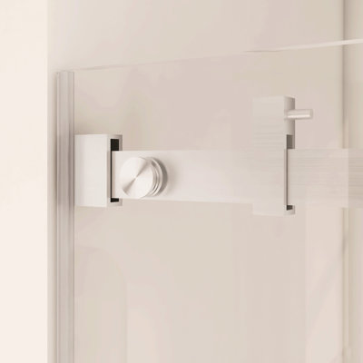 Frameless Single Sliding Shower Door With Tempered Glass