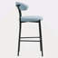 Tabouret de bar à hauteur de comptoir avec housse en tissu Teddy et îlot de cuisine avec base thermolaquée et repose-pieds-463185924
