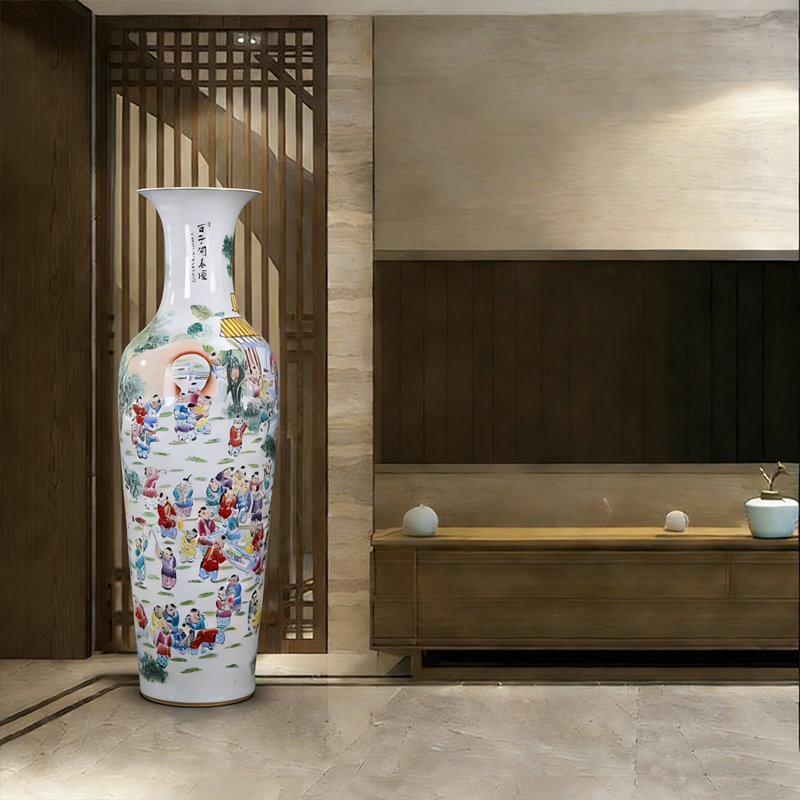 62,99 "Un grand vase en céramique représentant une centaine d'enfants en céramique Jingdezhen